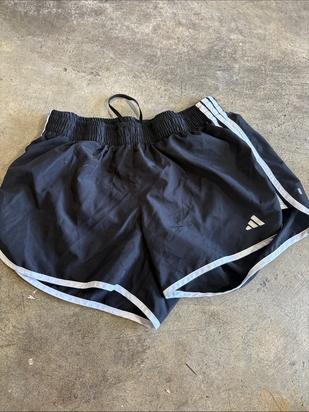 adidas Black Shorts with White Trim
